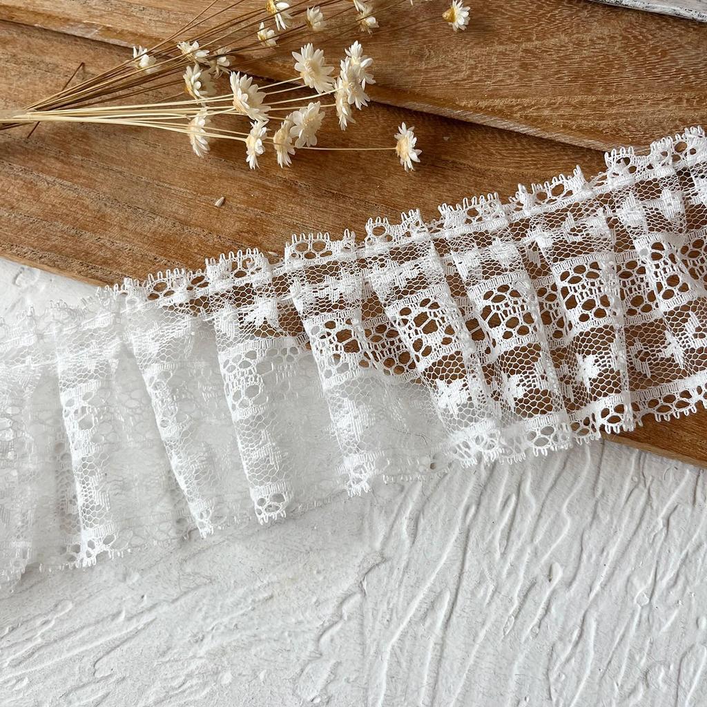 Handmade Lace Trim: Mesh for Baby Clothes, Curtains, Skirts, Pleated Decorative Fabric