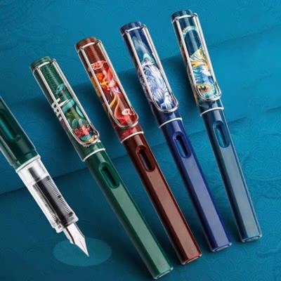 China National Style Fountain Pen Ink Capsule Replaceable Vintage Pen Student Smooth Writing Pen Stationery