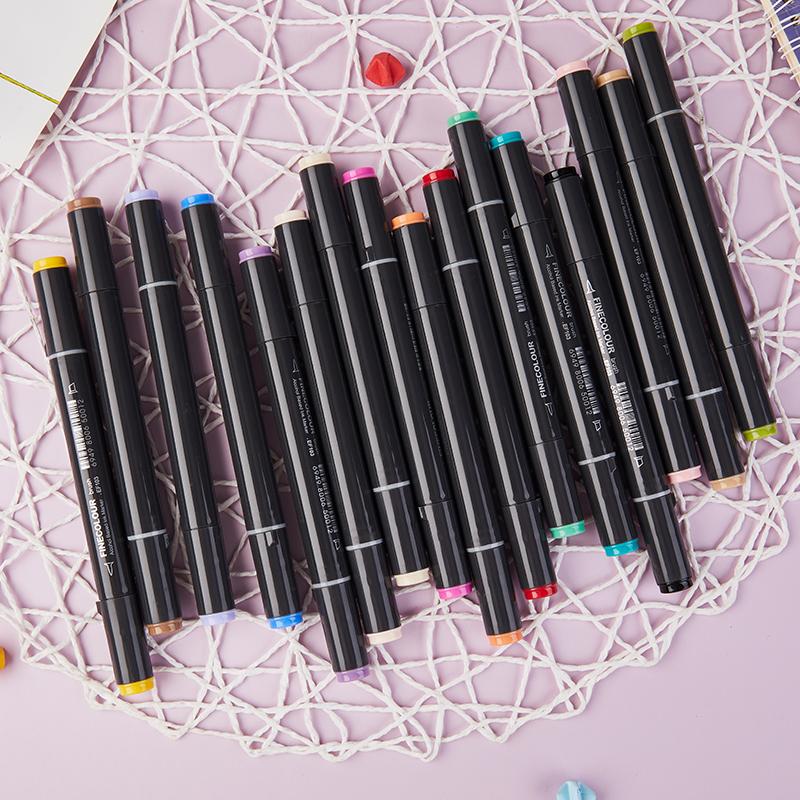 Finecolour EF103 Alcohol Based Art Markers With Bag 12/24/36/48/60/72/240 Colors Oily Soft Double-Headed Marker Pen Professional
