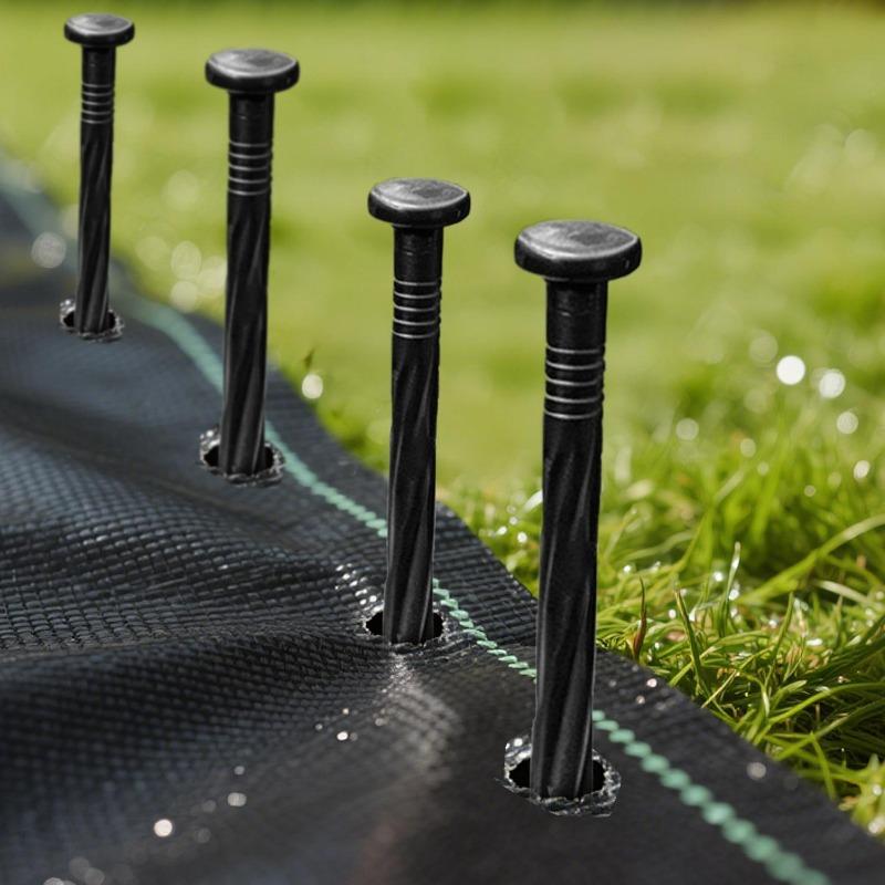 10/50pcs Plastic Lawn Stakes Garden Netting Ground Stake Paver Edging Weed Barriers Grass Stone Partition Nails Plant Support