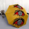 1pc Abstract_Eye_Design Automatic Folding Umbrella, Portable & Foldable Design with 8 Ribs, Casual Outdoor Accessory Yy250805131
