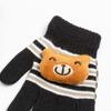 Outdoor Sports Boys Winter Warm Printed Stripe Knitting Mittens Full Finger Gloves Kids Mittens