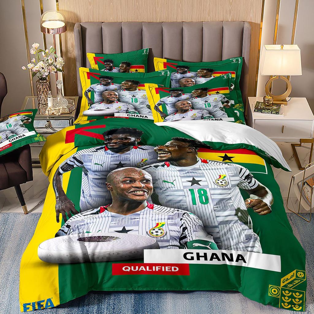 Home Textile Quilt Set Four-Piece World Cup Football 3D Printing Three-Piece Bedding
