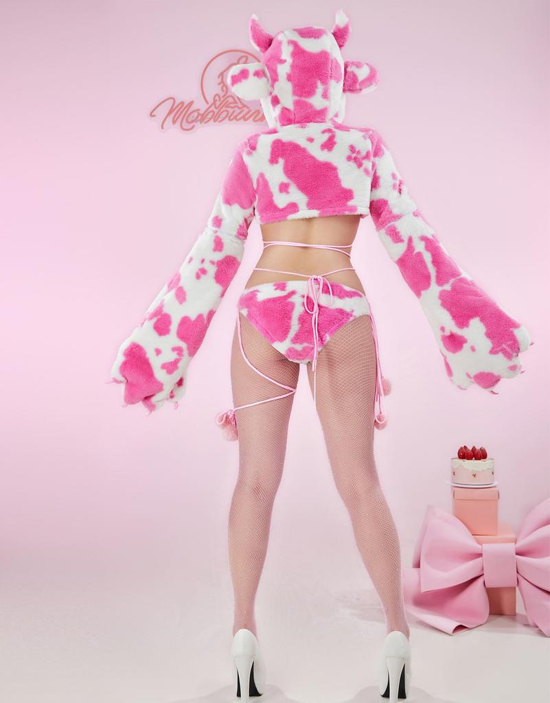 Mobbunny Beautiful Cosplay Long and Dairy Sexy and Cute Outfit Perfect for Transformation and Pink Women's Costume, Anime/Game Costume, Sleeves,