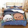 Cartoon Cute Bear Bubu Dudu Children Duvet Cover Set 2 Pieces,Bedding Set for Kids Teens, Microfiber Children’s Quilt Cover Set
