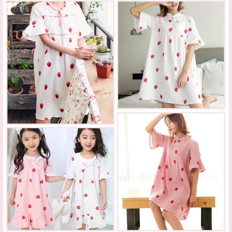 135x50cm High Quality Soft Thin Double Crepe Strawberry Print Cotton Fabric, Make Shirt, Dress, Underwear, Cloth 180g/m TJ9753