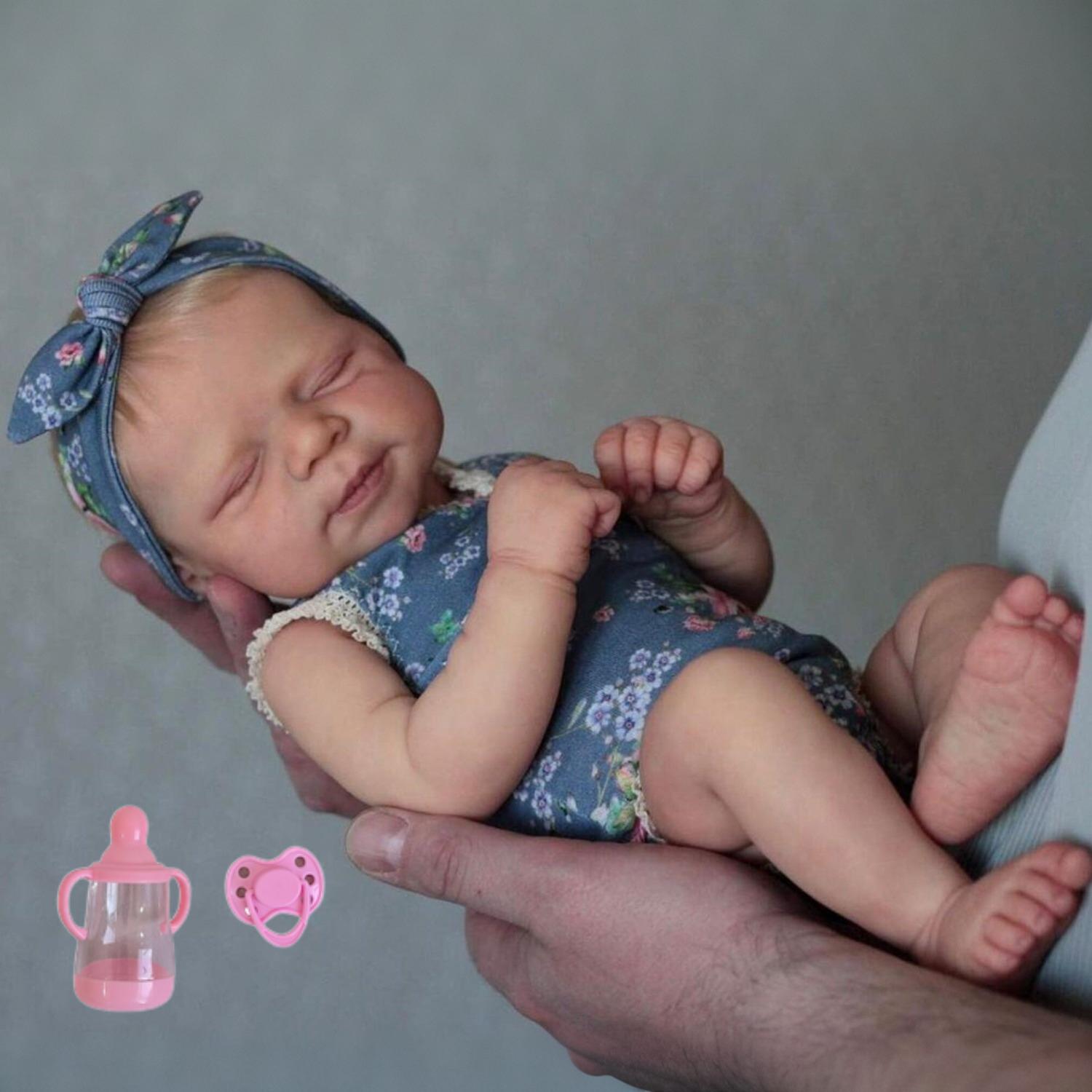 

BZDOLL 48 СМ 19 дюймов 3D Кожа с видимыми венами Виниловые конечности Тканевое тело Спящая Кукла Реборн Игрушка для девочек Новорожденная кукла Играть в домик Игрушка для сна cloth body doll