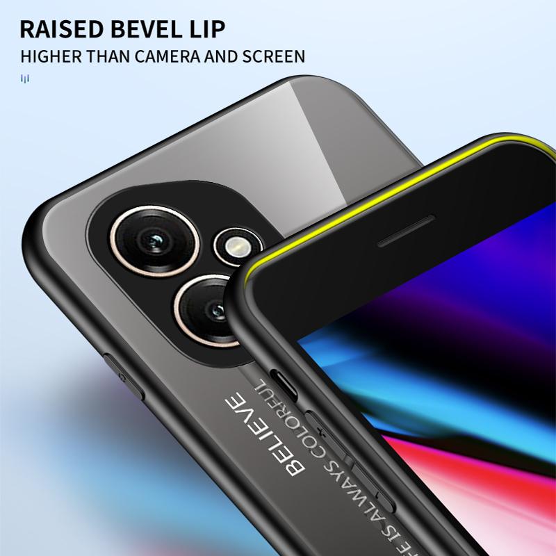 For Honor 400 5G (Global) Case Anti-Scratch Tempered Glass+PC+TPU Phone Cover