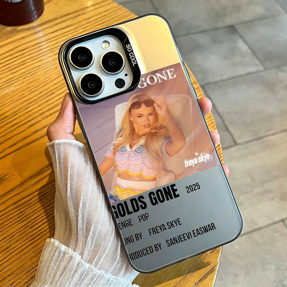 F-Freya Skye Cantante Funda para Teléfono Para iPhone 17,16,15,14,13,12,11 Plus,Pro Max,XS,Funda Colorida Plata Blanca