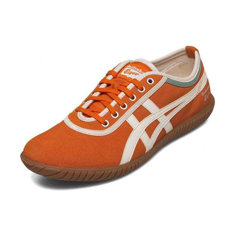 ONITSUKA TIGER Tsunahiki Cow Leather, Synthetic Leather Abrasion Resistant Low Top Casual Running Shoes Unisex Orange 1183A085-800