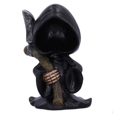 Statue Halloween Figurine Ornaments, Holy Death, Santa Muerte Holding for Festival, Bedroom Home