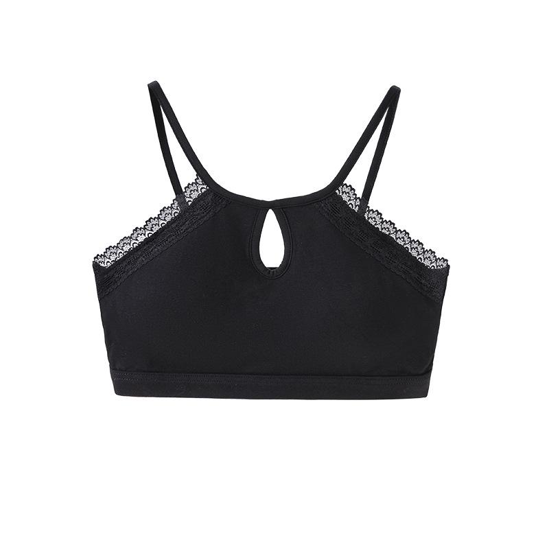 Кружевной топ-бандо: Женский укороченный топ на бретельках, белый, с мягкими чашечками, для лета Medium