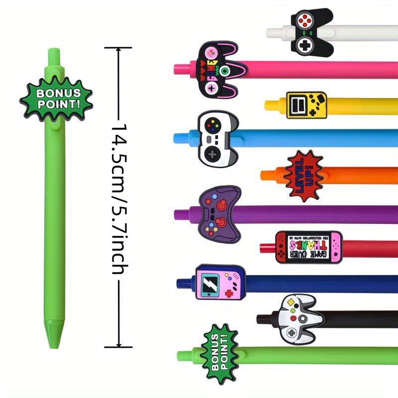 6/12 pcs Vibrant Game-Themed Gel Pens,Retractable Ballpoint Pens Designed Specifically for Gamers, Suitable for Parties, Office Supplies