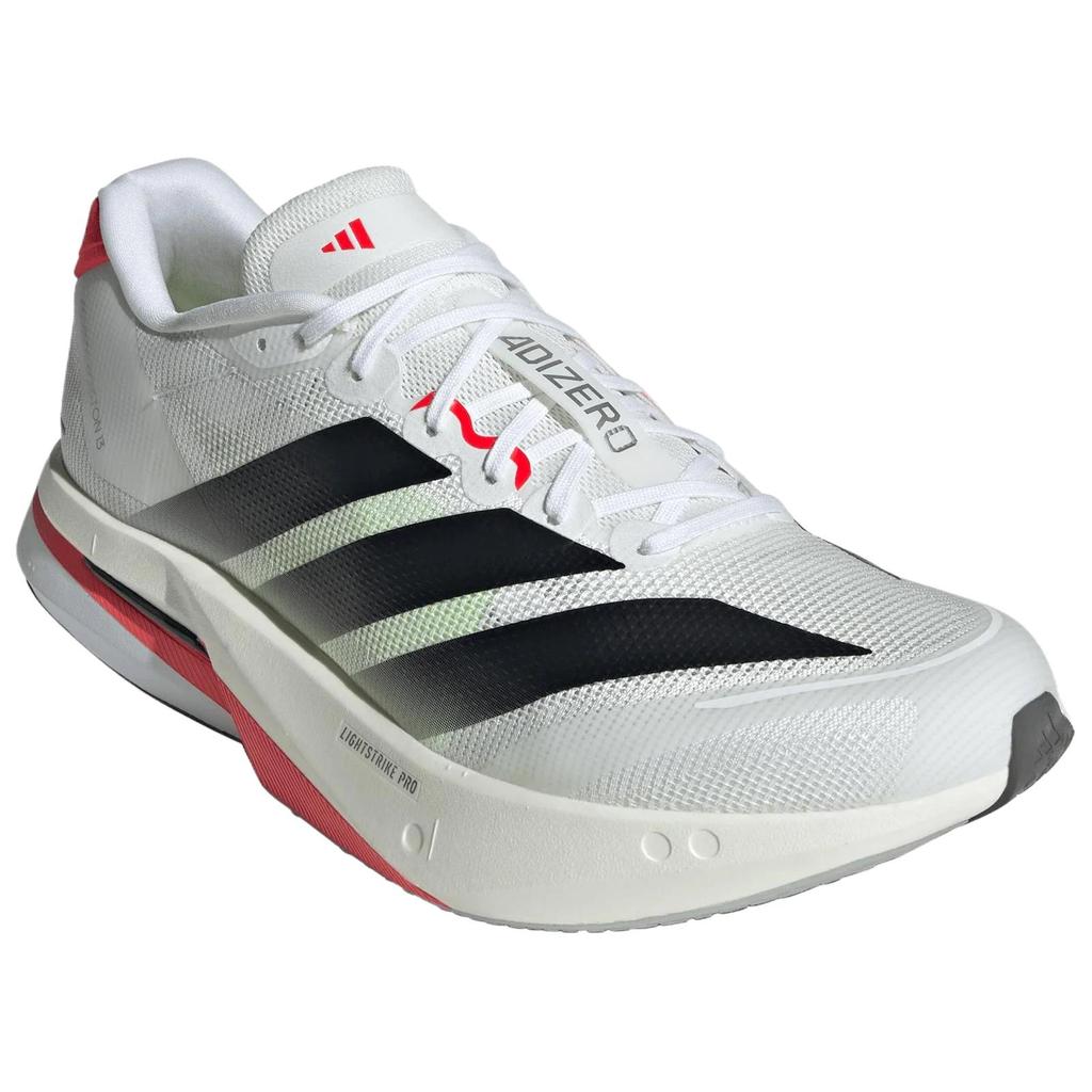 Adidas Adizero Boston 13 White Black Lucid Red Men Sneakers Cloud-White Core-Black JS4932