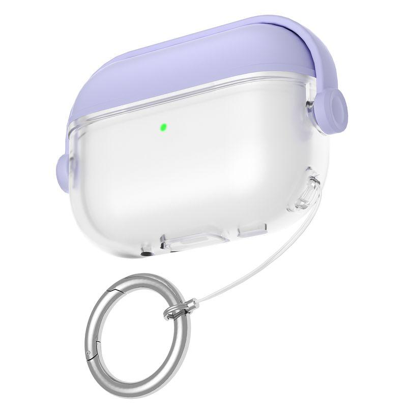 

1 Generation Earphone Lock Anti-Lost Protective Case with Stand Apple Apple AirPods 3 Purple [silicone]]