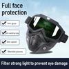 Outdoor Cycling Goggles with Detachable Face Guard UV Protection Windproof Lightweight Men Women Skiing Snowboarding Motorcycle Bike Sports Glasses