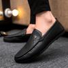 Fashion Moccasin Black Lightweight Male Casual Shoe Size 44 Common High Quality Fashion In Promotion Summer Sale New Men's Leather Shoes