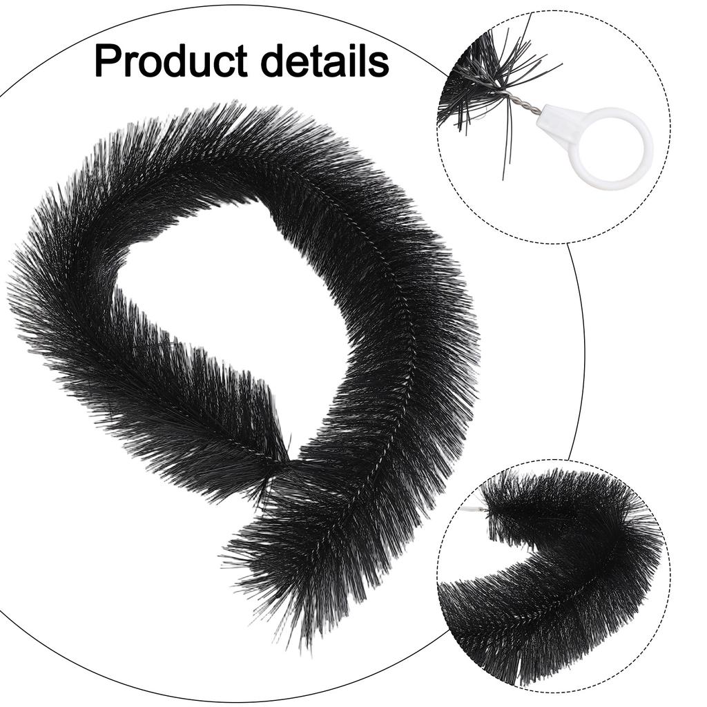 1M Gutter Guard Brush Leaf Filter Roof Leaf Guard Cleaner Heavy Duty Twig Filter For Roof Downpipe Roof Brush