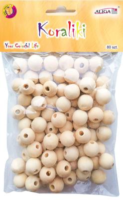 Natural Wooden Beads 14mm 80pcs | PJ-3549