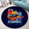 Tappeto Rotondo con Motivo Arcade Pac-Man Tappeto Morbido Tappetino Antiscivolo per Decorazione Stanza dei Giochi