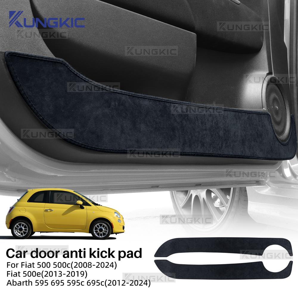 Innenraum-Aufkleber für Abarth 595 695 2012-2024/ Fiat 500/500C 2008-2024/ 500E 2013-2019 Flanell LHD RHD Matte Innenraumverkleidung