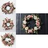 Elegant Peony Rose Flower Wreath For Stylish Wedding And Home Door Decor