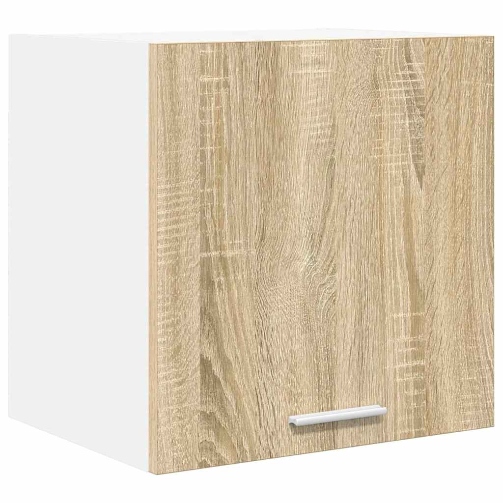 Wall Cabinet Sonoma Oak and White 40 X 31 X 40 Cm