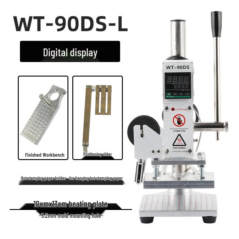 Compact Manual Leather Embossing Machine for PU Branding and Packaging Logos