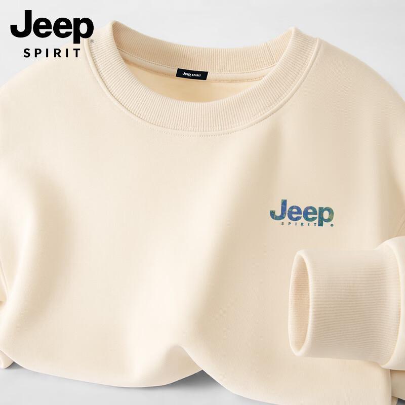 

JEEP SPIRIT Men s American Trendy Round Neck Sweatshirt