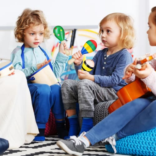 NOLITOY Wooden Maracas, 11cm, Lightweight, for Kids, Set of 4 (Random Styles)