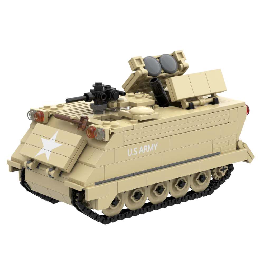 Military Brick Toys M106 Mortar Carrier American Self-Propelled Artillery Vehicle Building Block Set