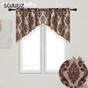 Ein Paar klassischer Jacquard-Perlen-Volant-Vorhang mit Stangentaschen und Blumenmuster, Fenster-Volant-Vorhang für Heimdekoration, NAPEARL
