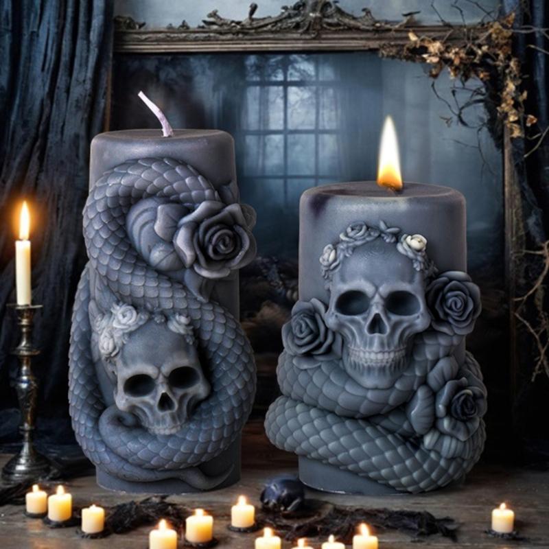 Rotating Snake Candle Molds Casting Molds Silicone Mould Cylindrical Snake Epoxy Resin Molds Candle Making Molds