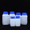 2 Piezas 250/500/800ml Blanco Plástico HDPE Vacío Cuadrado Botella Botella de Reactivo Laboratorio Muestras Frascos Antirrobo Azul Tapa de Rosca