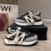 Women's Shoes  Autumn New Vintage Platform Sneakers Versatile Thick Sole Colored Street Casual Shoes Zapatillas Mujer