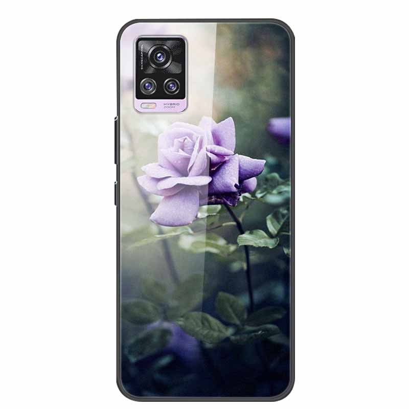 Glass Back Cover For Vivo V20 Pro 5G Case Coque Hard Tempered Glass Case For Vivo V20 Pro 2020 Phone Case Cover Soft Bumper Para