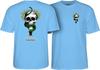 Powell Peralta Mike McGill SKULL AND SNAKE Skateboard T Shirt CAROLINA BLUE