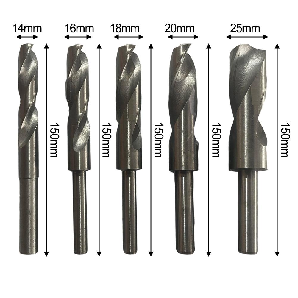 5PCS HSS Round Shank Drill Bits 135mm Length for For Metal Wood and Plastic Engineered for Enhanced Durability