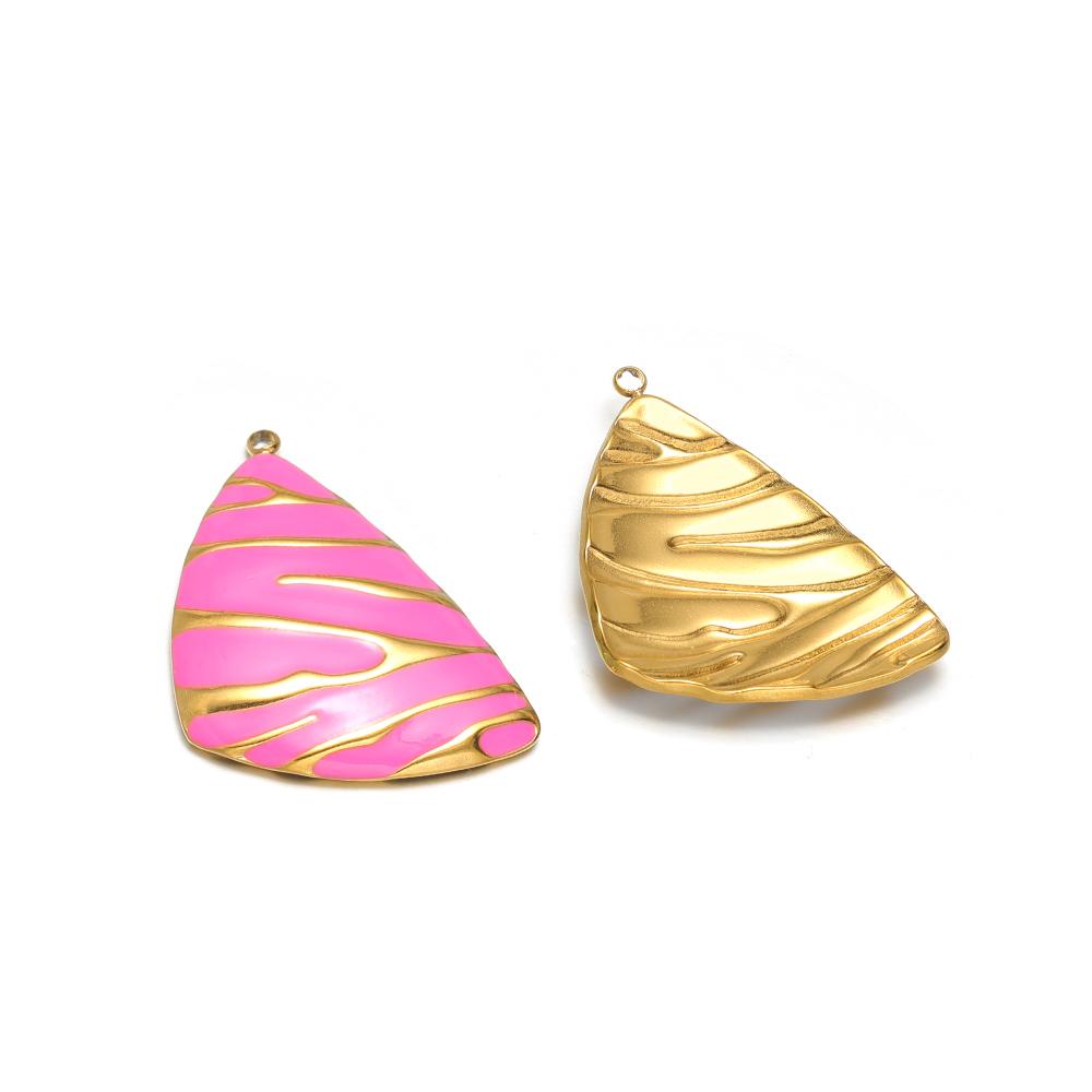 5pcs Stainless Steel Enamel Triangle Charms for DIY Jewelry Findings Necklace Pendant Bracelets Earrings Making Eardrop Supplies