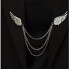 Angel Wing Brooch Metal Tassels Chain Lapel Pins Men Suit Shirt Corsage Gifts For Women Accessories Gift