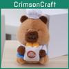 Cute Capybara Plush Toy Keychain With Green Outfit And Chef Accessories For Kids