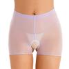 Chiloți fără crotch pentru femei Chiloți boxer transparenti Pantaloni scurti elastici Lenjerie intimă