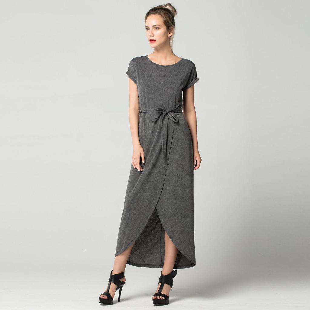 Sexy ženy šaty s krátkým rukávem s výstřihem do O Tunika Letní plážové letní šaty Ležérní dámské šaty