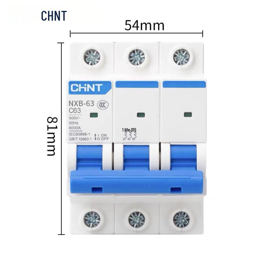 Zhengtai NXB-631P Miniature Circuit Breaker: 2P Household, 3P 63A, 4P 32A Electric Switch