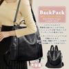 NICOLE & DORIS Women's 3-Way Backpack, Anti-theft, Waterproof Leather Rucksack, Lightweight, Stylish, Casual, Business Backpack for Women, Perfect