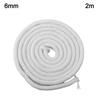 6/8/10/12mm White Gasket Cord Stove Door Fireplace Cord 2m Fiberglass High Temperature Woodburner Sealing Rope Replacement
