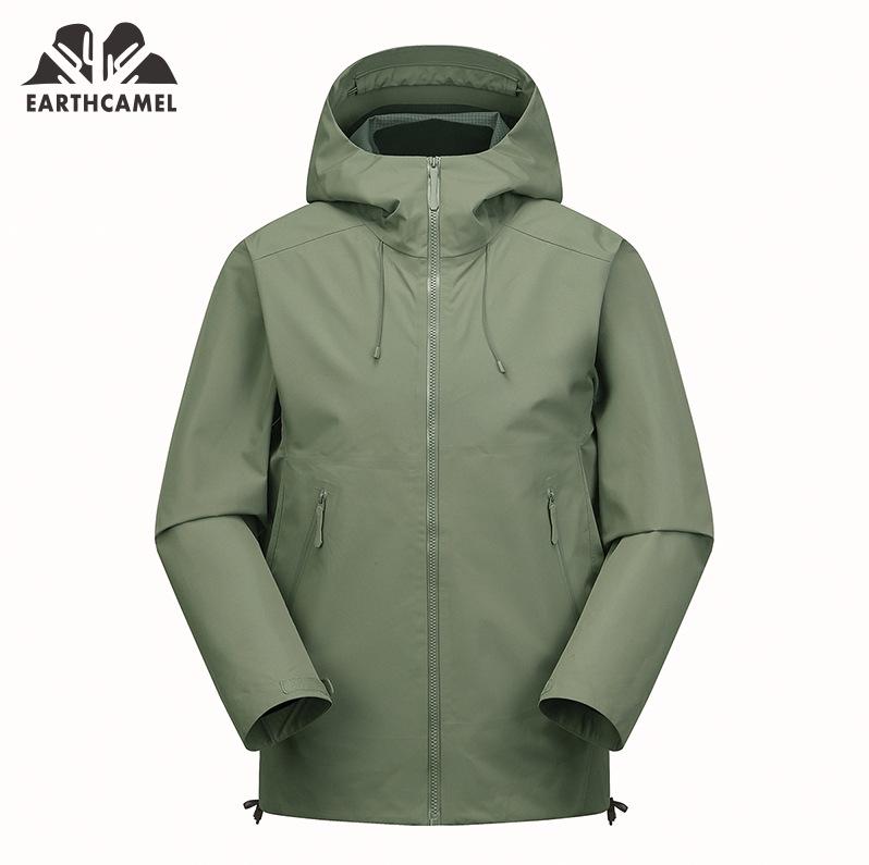 

Водонепроницаемая ветрозащитная куртка-дождевик с жестким верхом Shenzhou Camel City, однослойная, для мужчин и женщин - осенне-зимняя повседневная одежда для улицы XXL