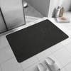 Light Grey Solid Textured Bath Mat Quick Dry Bathroom Rug Matte Plain Minimal Style For Indoor Washroom Foot Rug