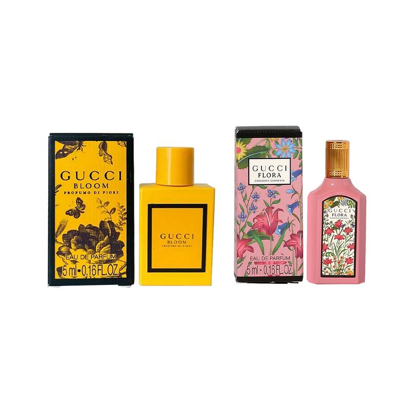 Gucci Набор из двух миниатюр парфюма Qimeng/Huayue/Guilty Love EDP Туалетная вода EDT Huayue Mengyi 5 мл + Qimeng Gardenia 5 мл коричневый