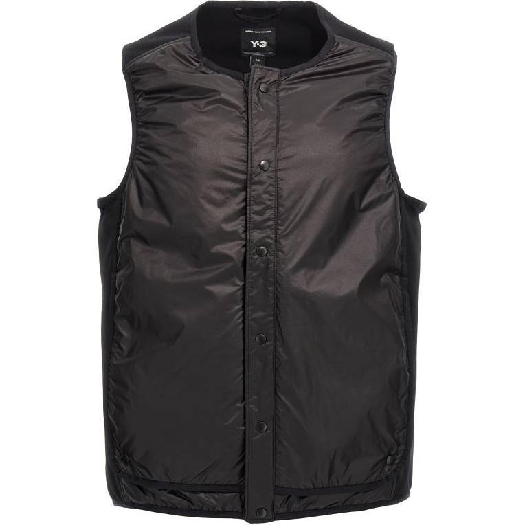 

Y-3 Solid Color Round Neck Single Breasted Sleeveless Vest Men vest Black IW7477 XS